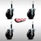 Service Caster 4'' SS Soft Rubber Wheel Swivel 3/4'' Expanding Stem Caster Set, 4PK SCC-SSEX20S414-SRS-34-4 - alternate 2